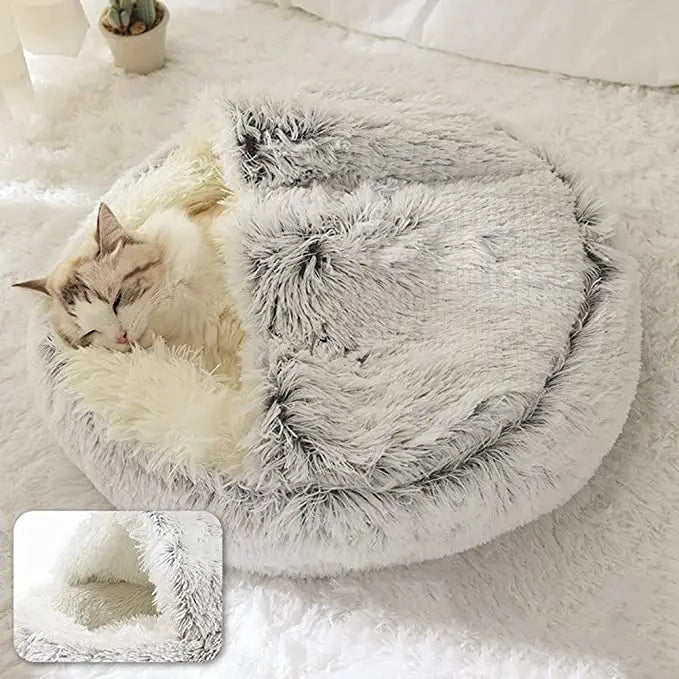 SnuggleNest - Mysig kokongformad plyschsäng
